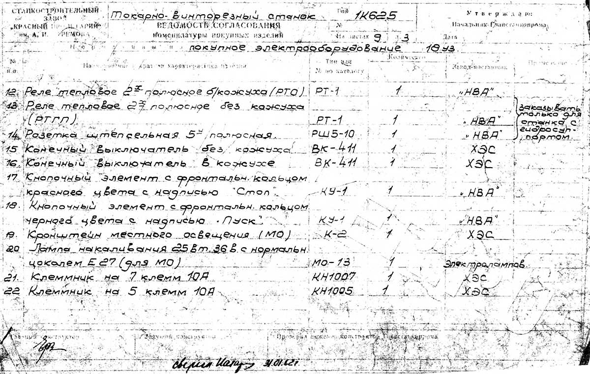 Перелік елементів токарно-гвинторізного верстата 1К625 Перелік елементів токарно-гвинторізного верстата 1К625